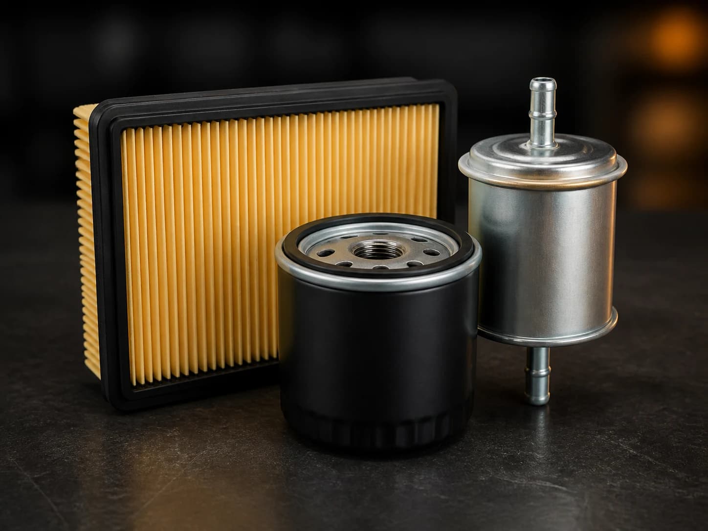 Automotive air, oil and fuel filters
